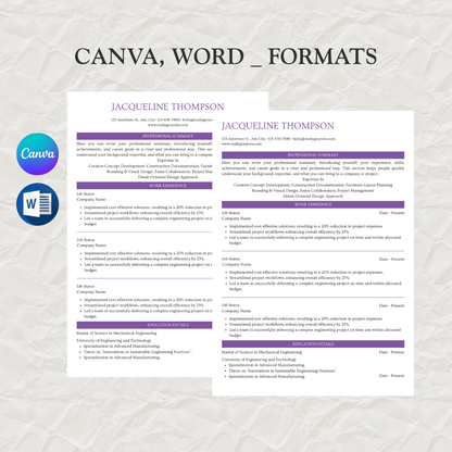 Professional Resume Template Bundle | Fully Editable