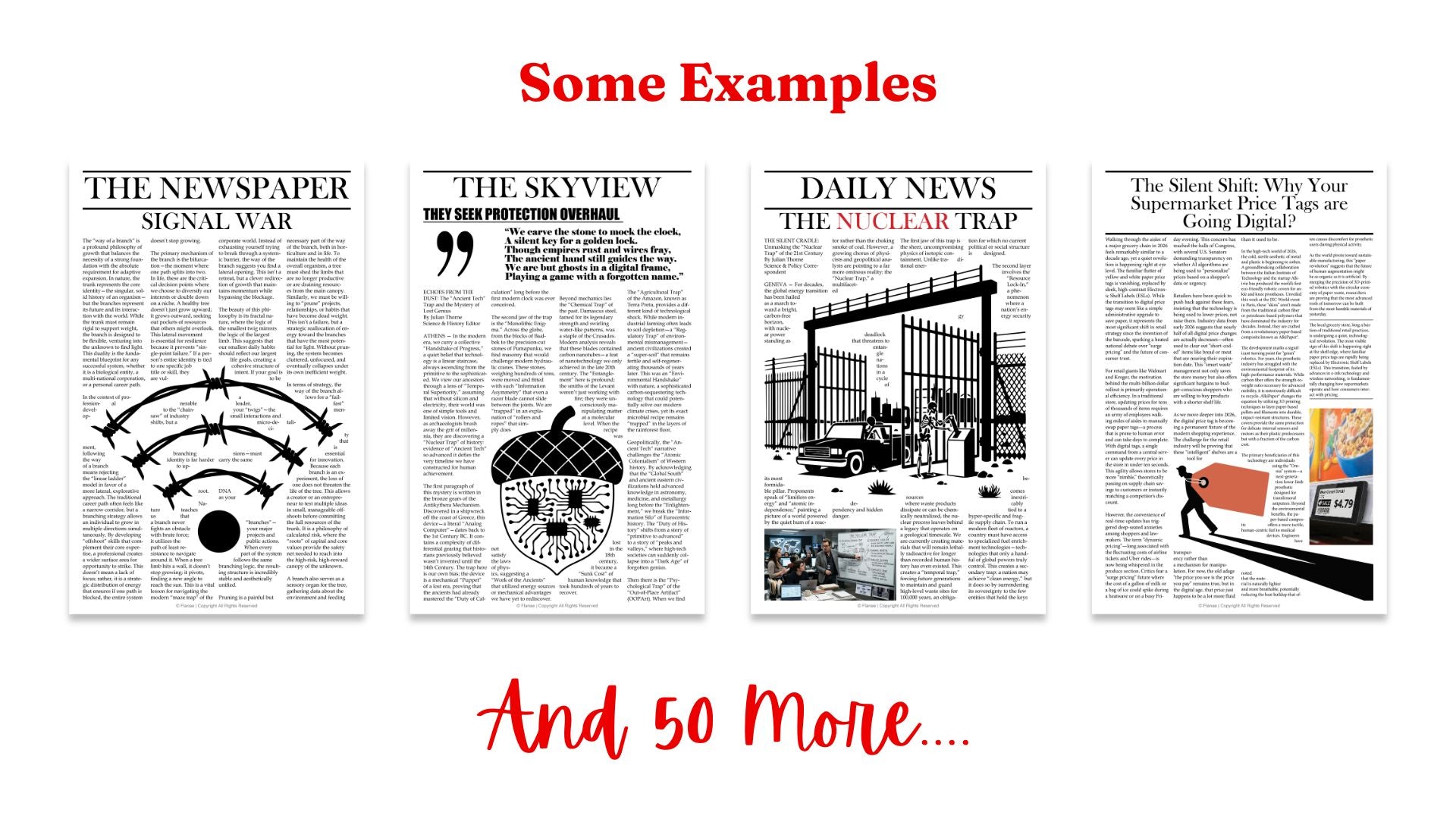 Mega Premium Newspaper Editorial Layouts & Illustration Bundle