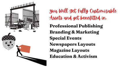 Mega Premium Newspaper Editorial Layouts & Illustration Bundle