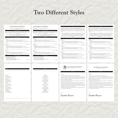 Professional Resume Template Bundle | Fully Editable
