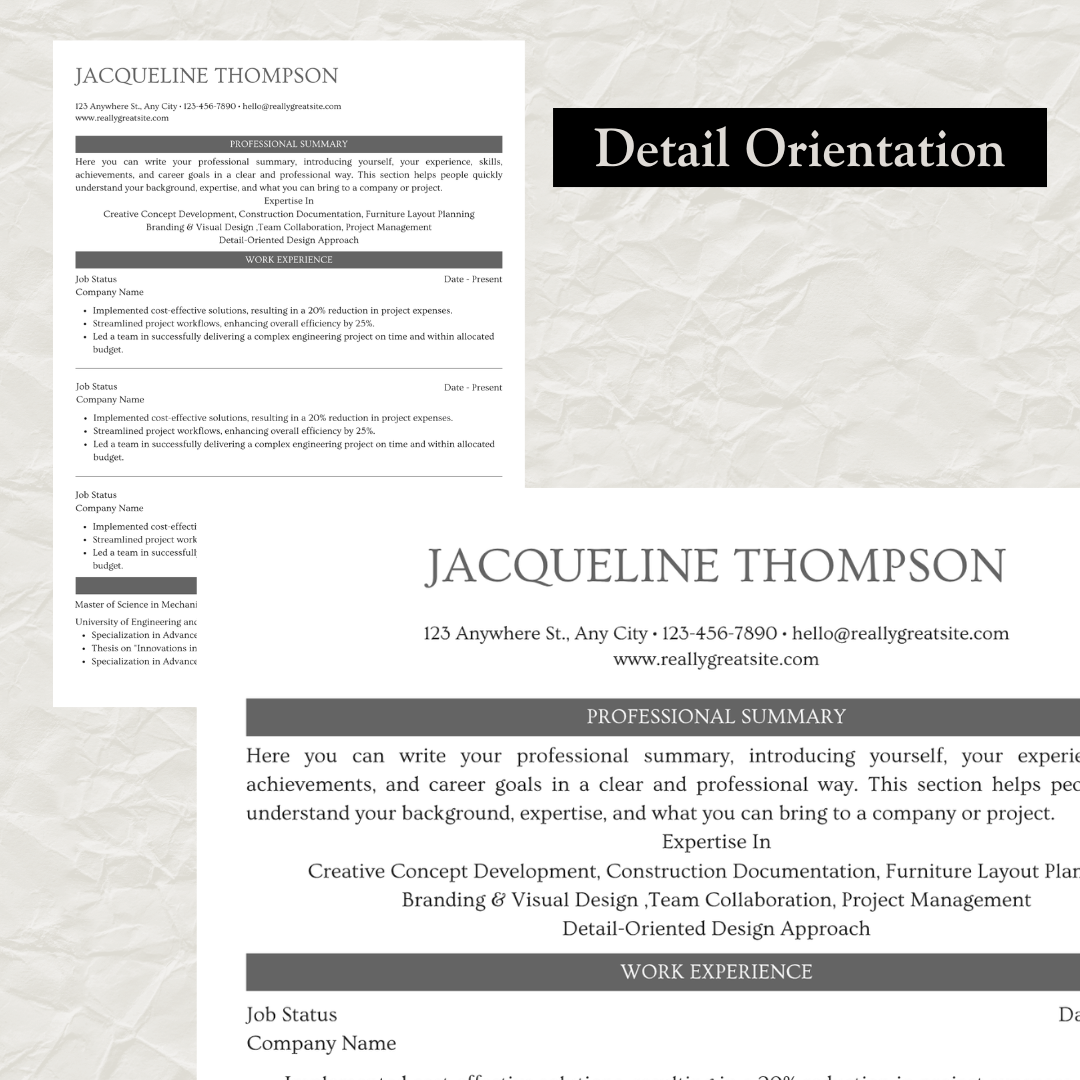 Professional Resume Template Bundle | Fully Editable