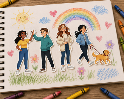 People Stickers – Printable Any Size