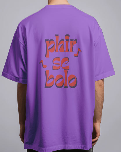 Graphic Drop Shoulder Tee - Phir Se Bolo