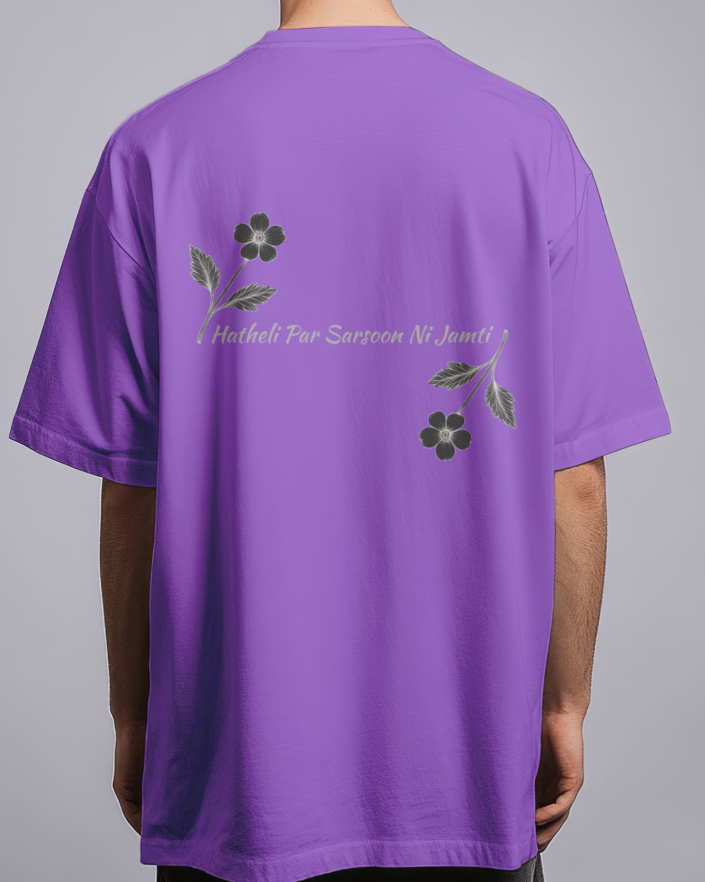 Graphic Drop Shoulder Tee - Hatheli Par Sarson Ni Jamti