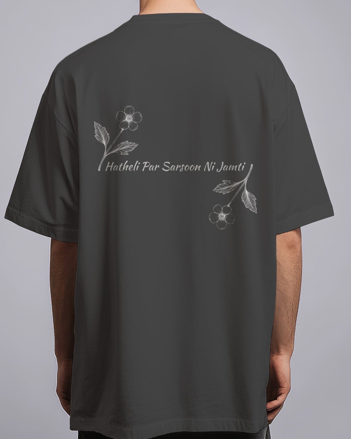 Graphic Drop Shoulder Tee - Hatheli Par Sarson Ni Jamti