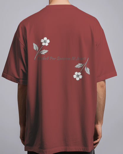 Graphic Drop Shoulder Tee - Hatheli Par Sarson Ni Jamti