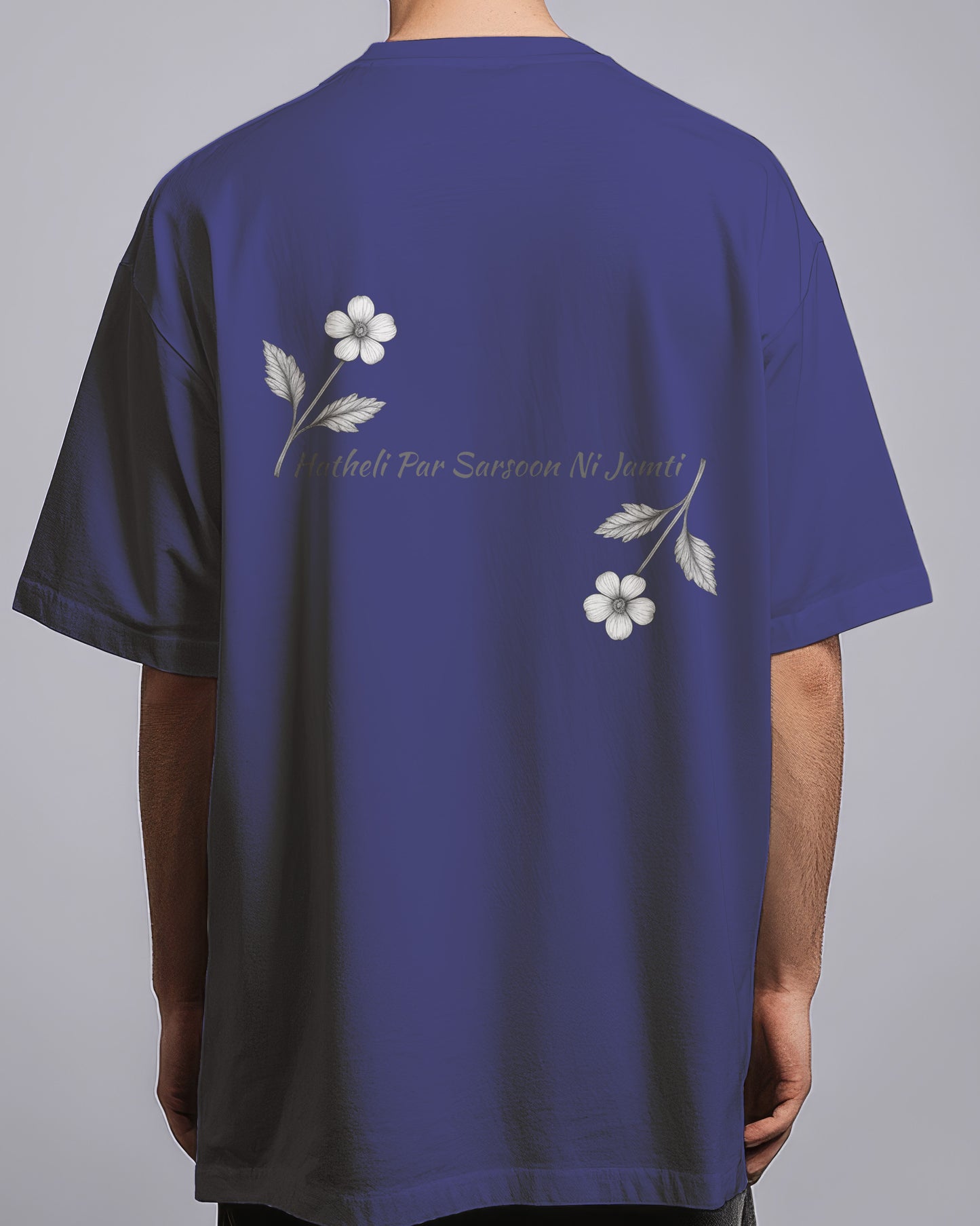 Graphic Drop Shoulder Tee - Hatheli Par Sarson Ni Jamti
