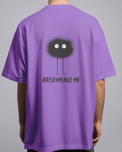 Graphic Drop Shoulder Tee - Irresponsible Me