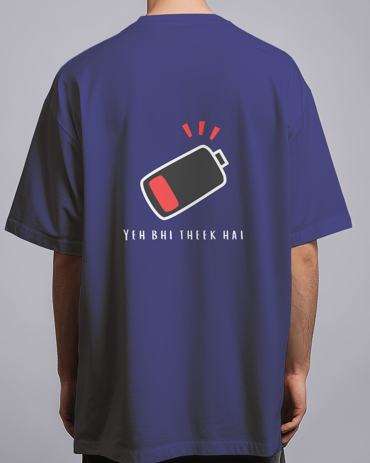 Graphic Drop Shoulder Tee - Ye Bhi Thek Hai