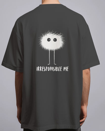 Graphic Drop Shoulder Tee - Irresponsible Me