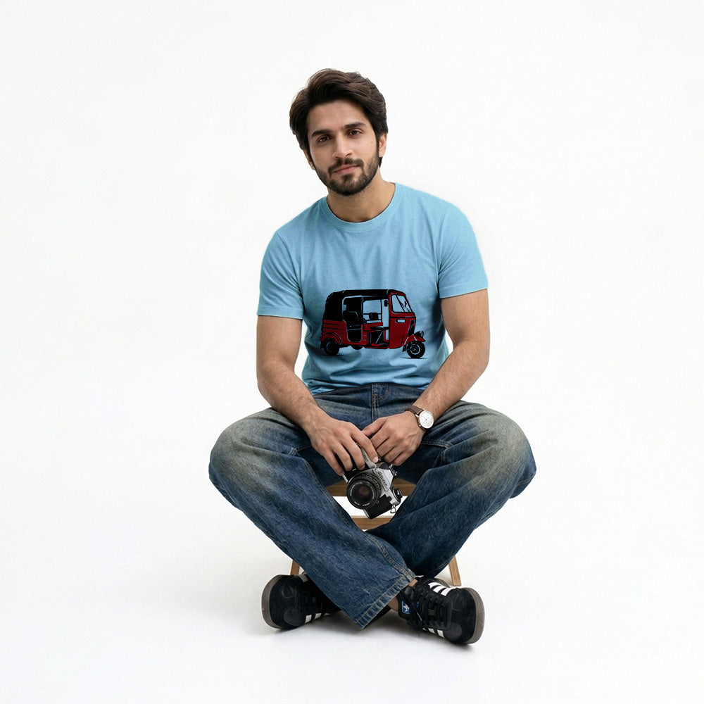 Rickshaw Graphic T-Shirt Pure Cotton