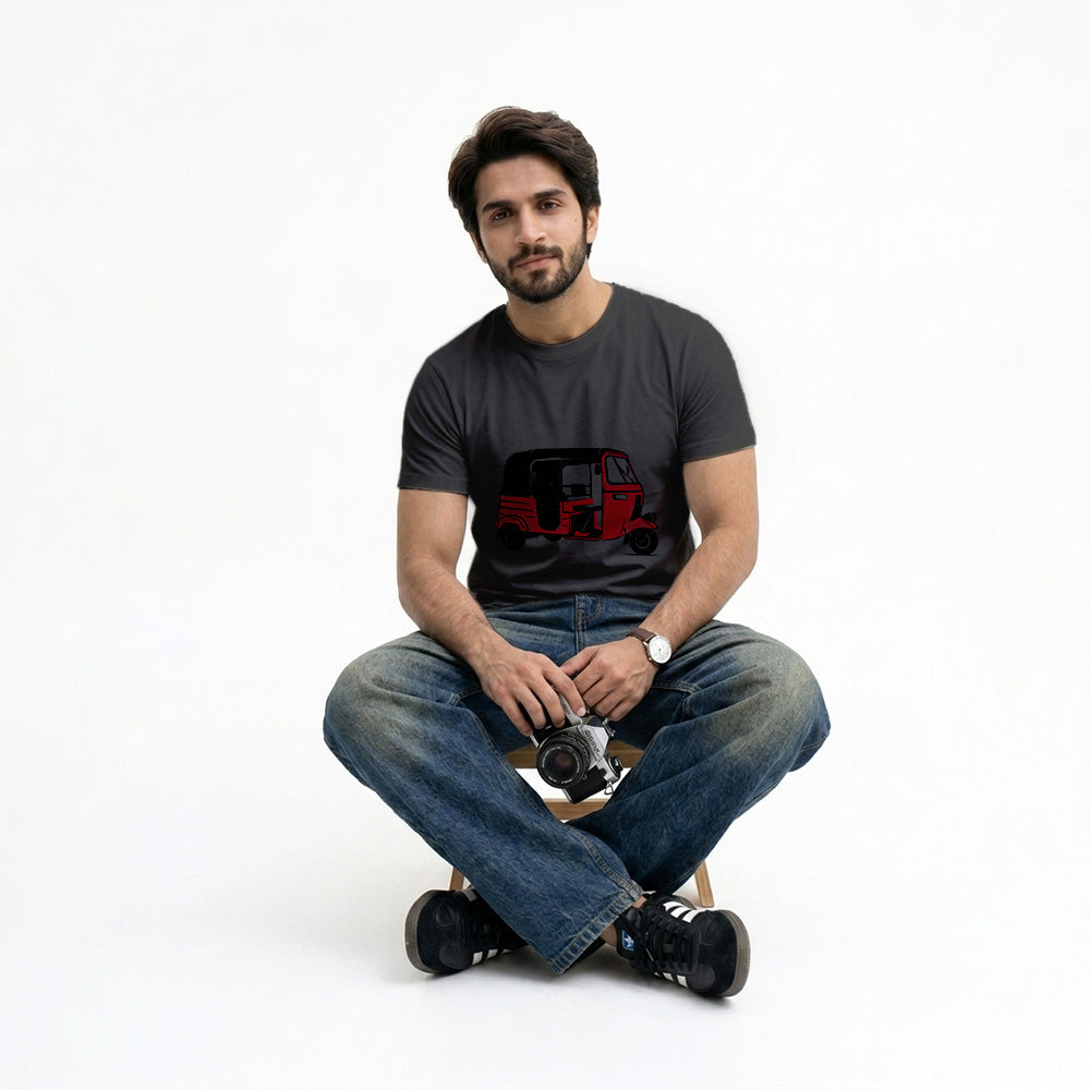 Rickshaw Graphic T-Shirt Pure Cotton