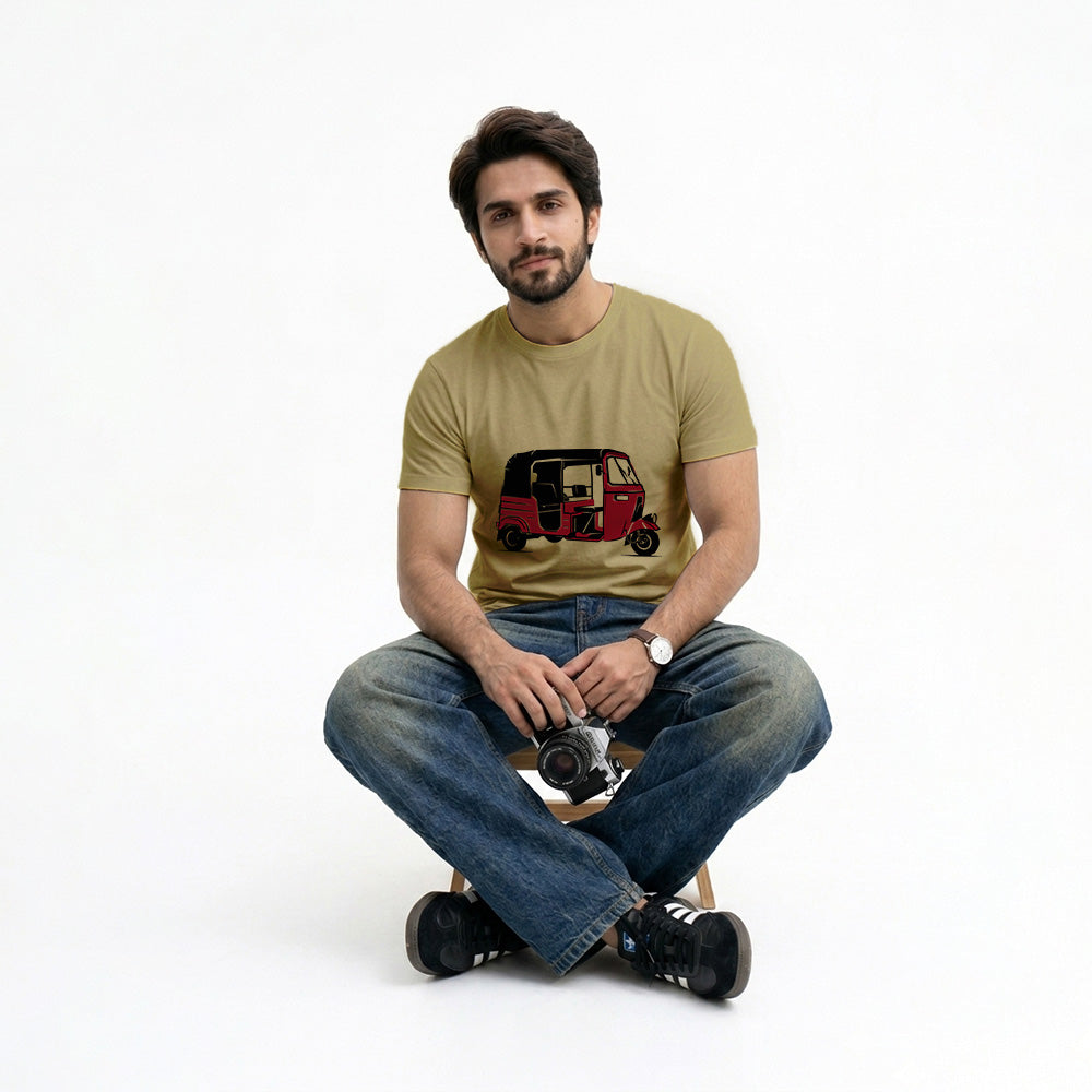Rickshaw Graphic T-Shirt Pure Cotton