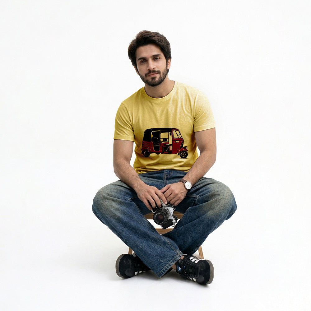Rickshaw Graphic T-Shirt Pure Cotton