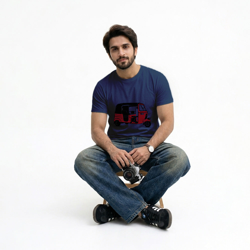 Rickshaw Graphic T-Shirt Pure Cotton