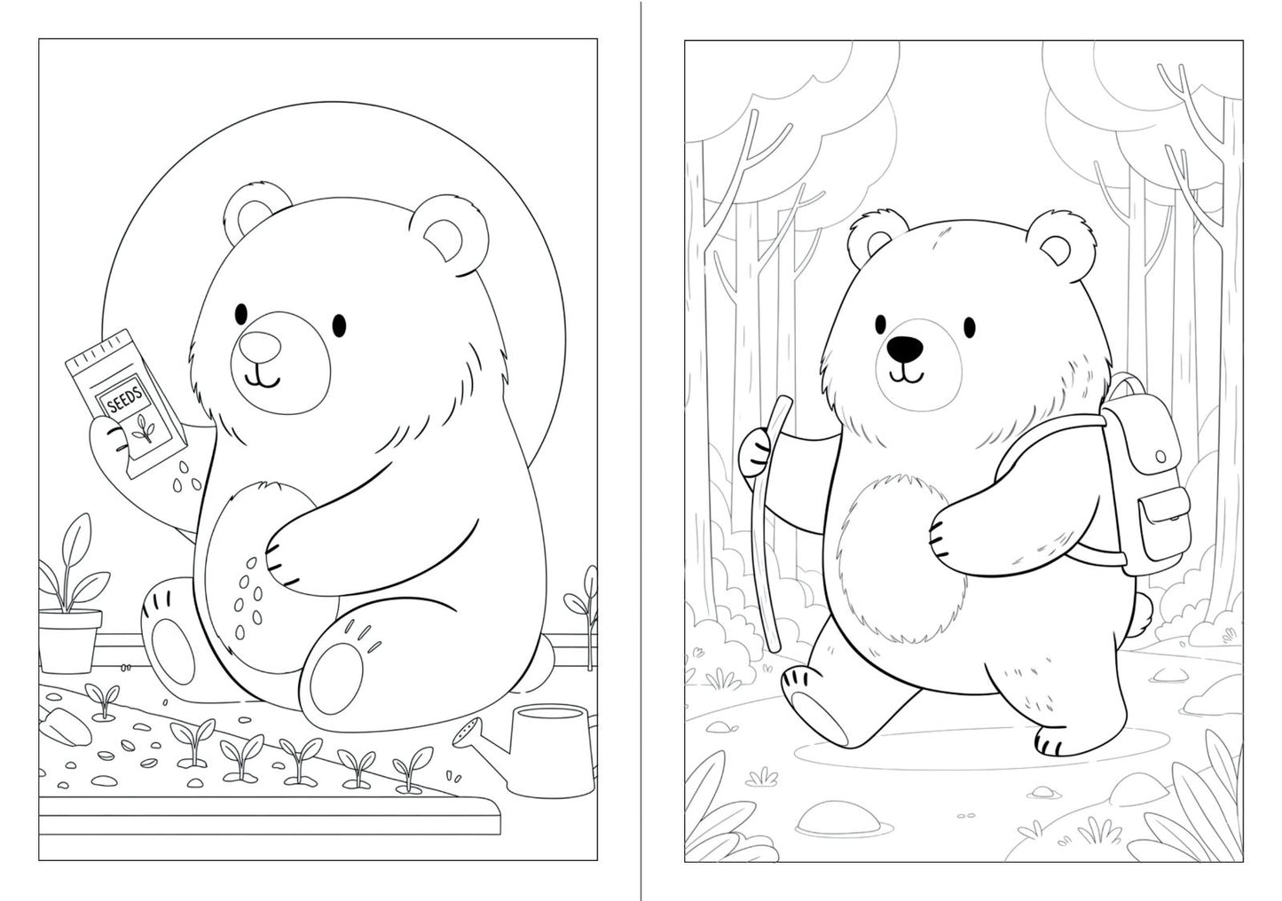Ghuzz Bear Coloring Book | Flanae
